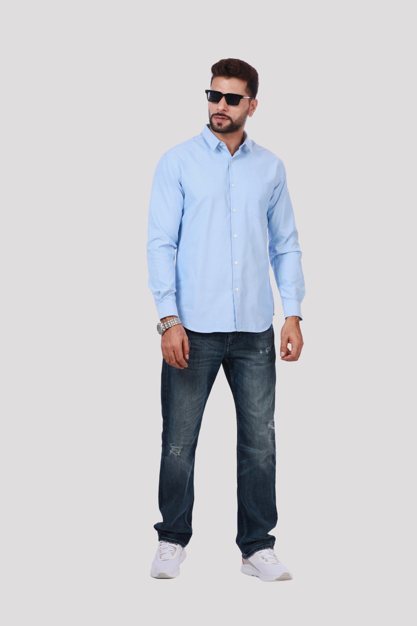 Blue Oxford Cotton Shirt
