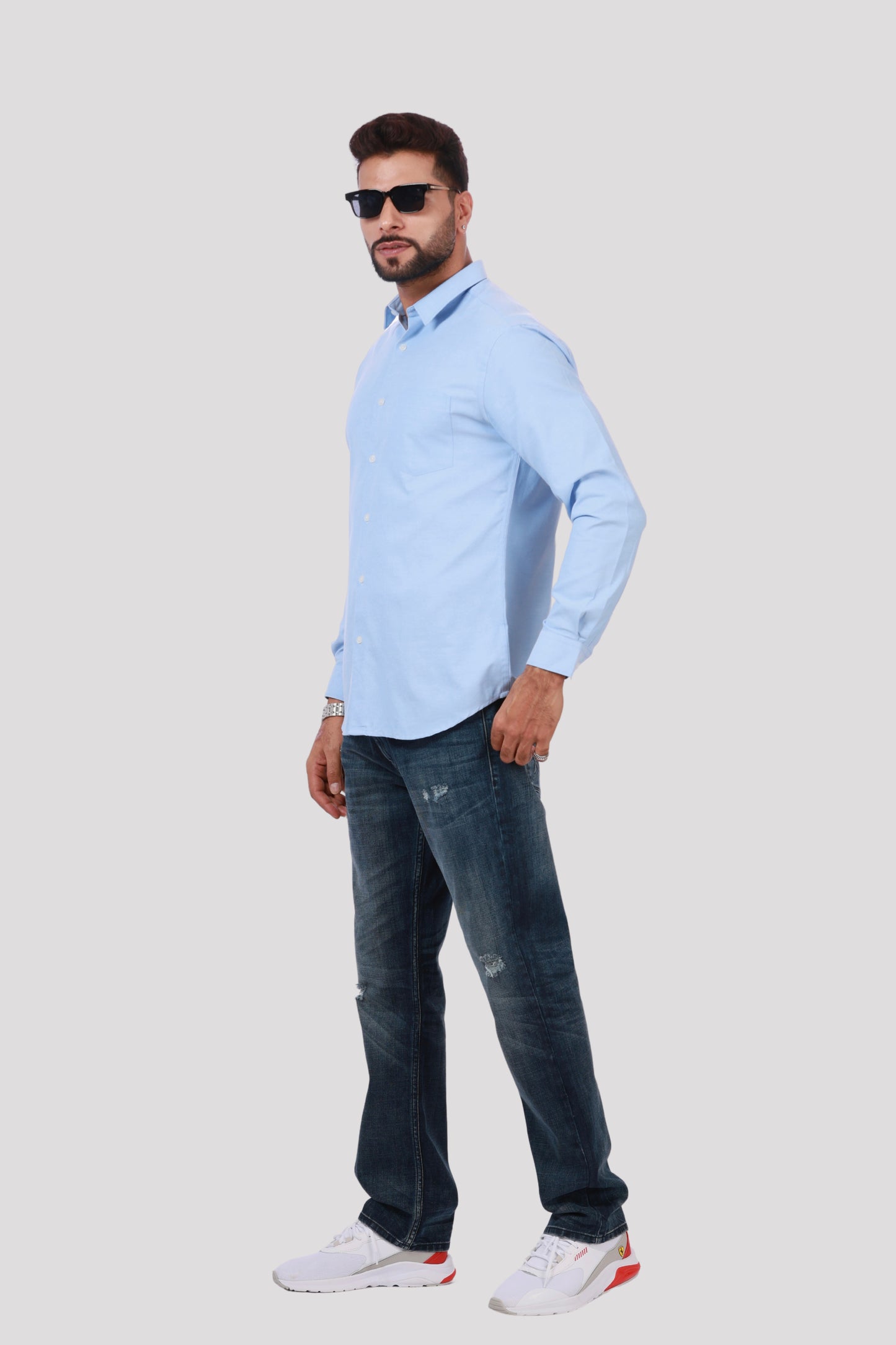 Blue Oxford Cotton Shirt