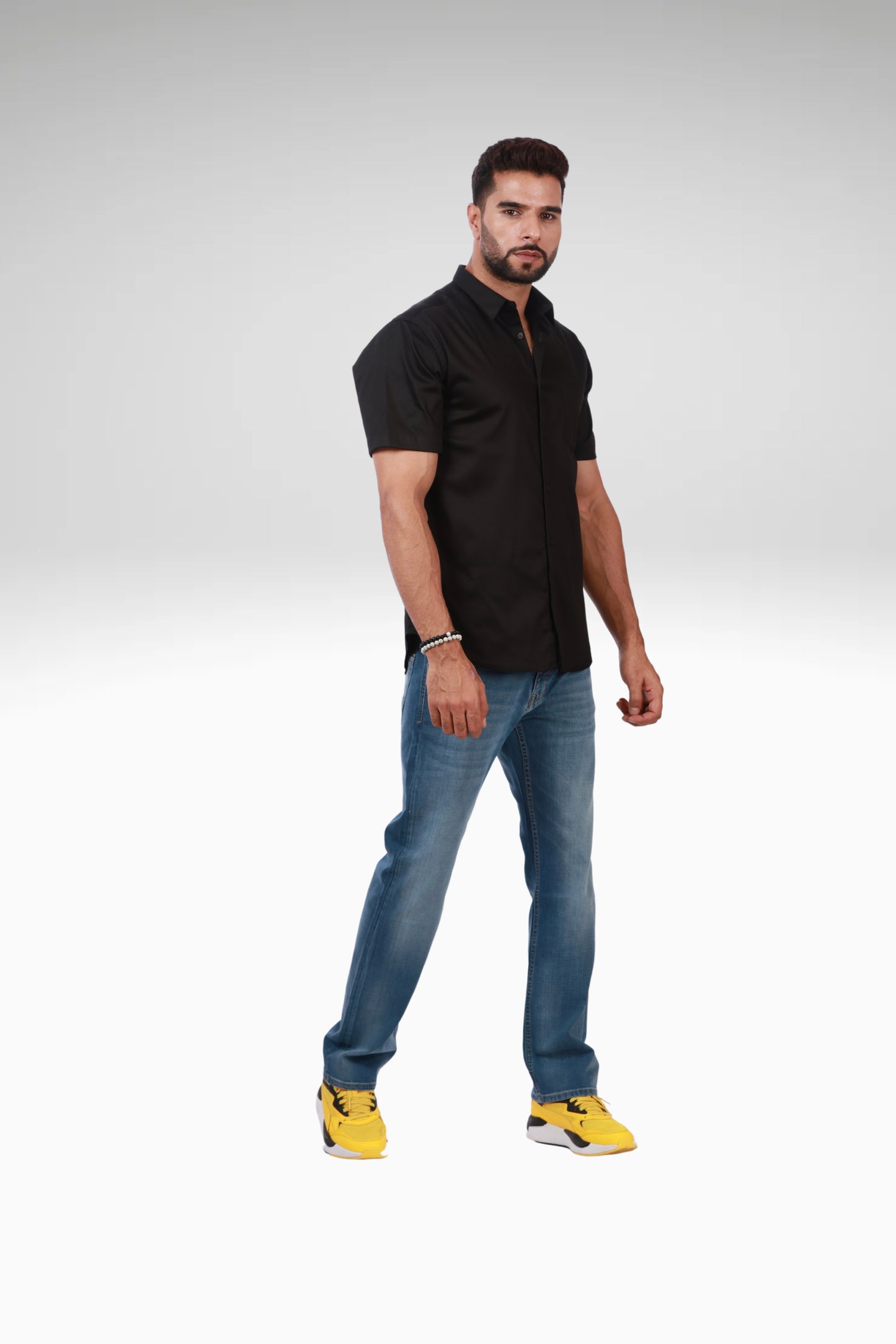 Half Sleeve Black Shirt