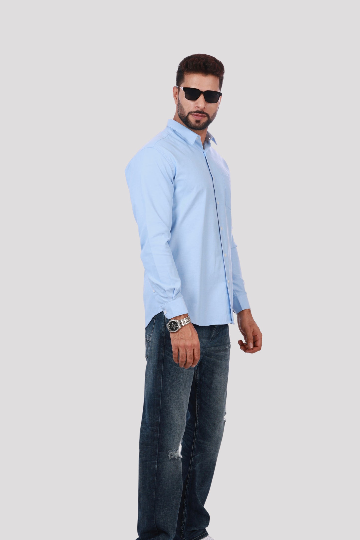 Blue Oxford Cotton Shirt