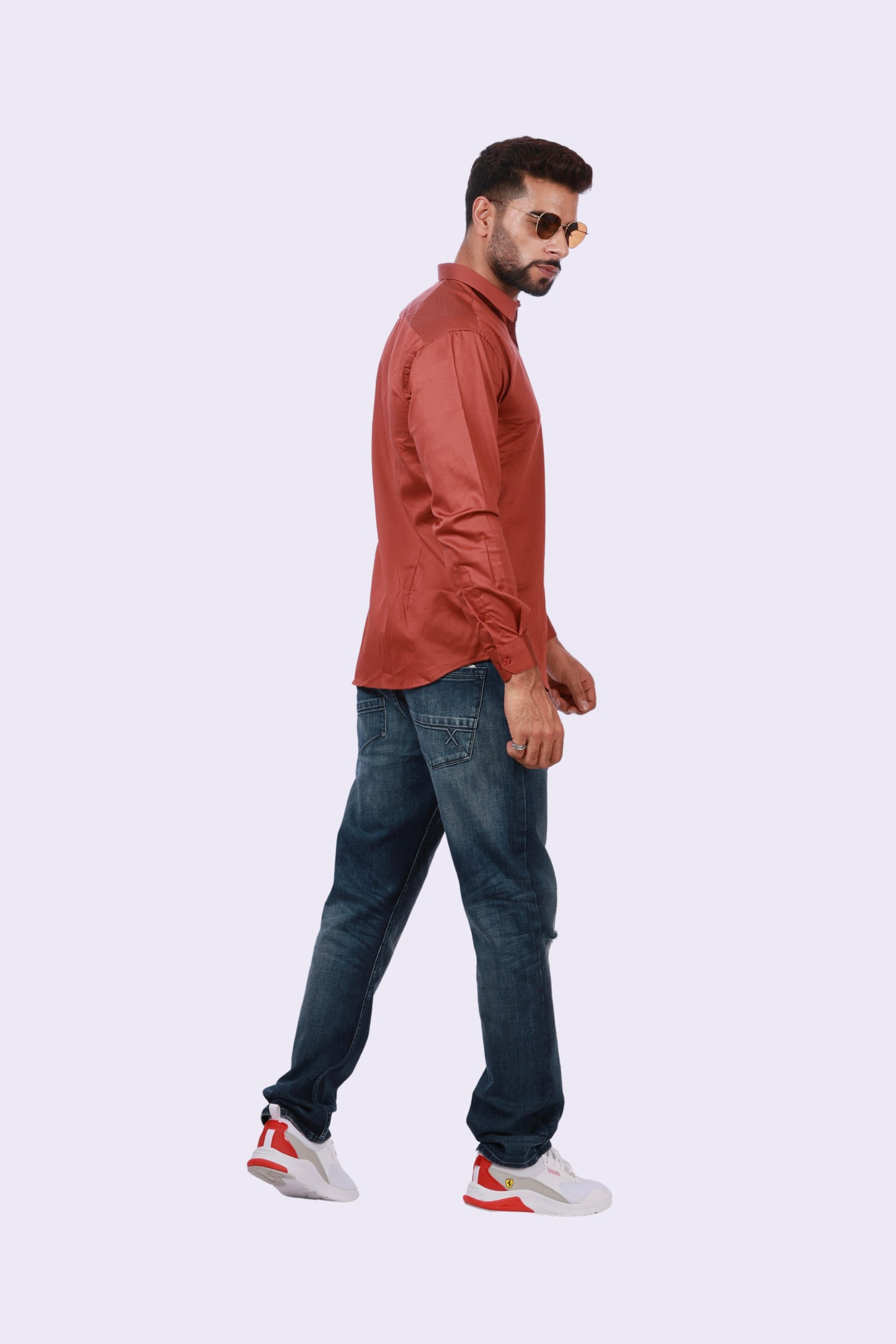 Long Sleeve Shirt Brick Brown Shirt