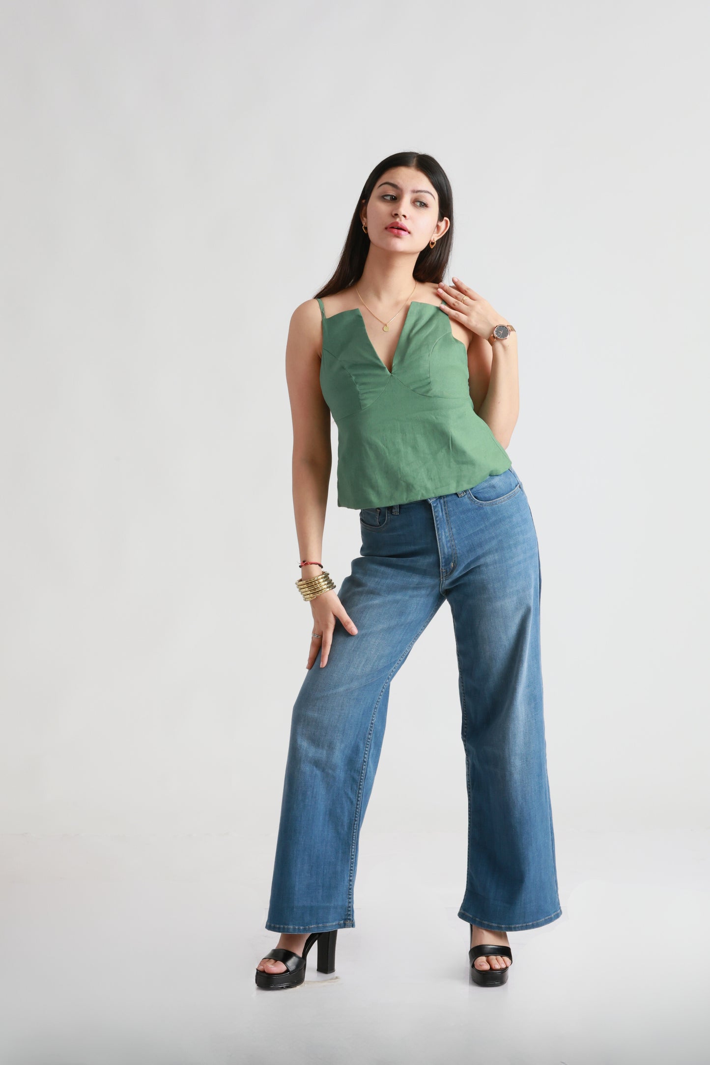 Green Cotton Top