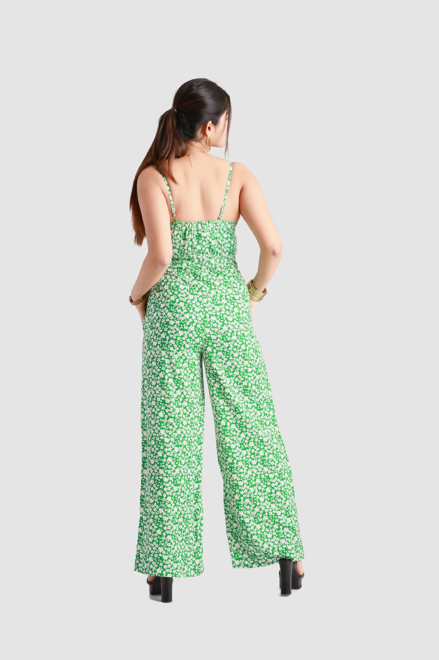 Green Floral Jumpsuit