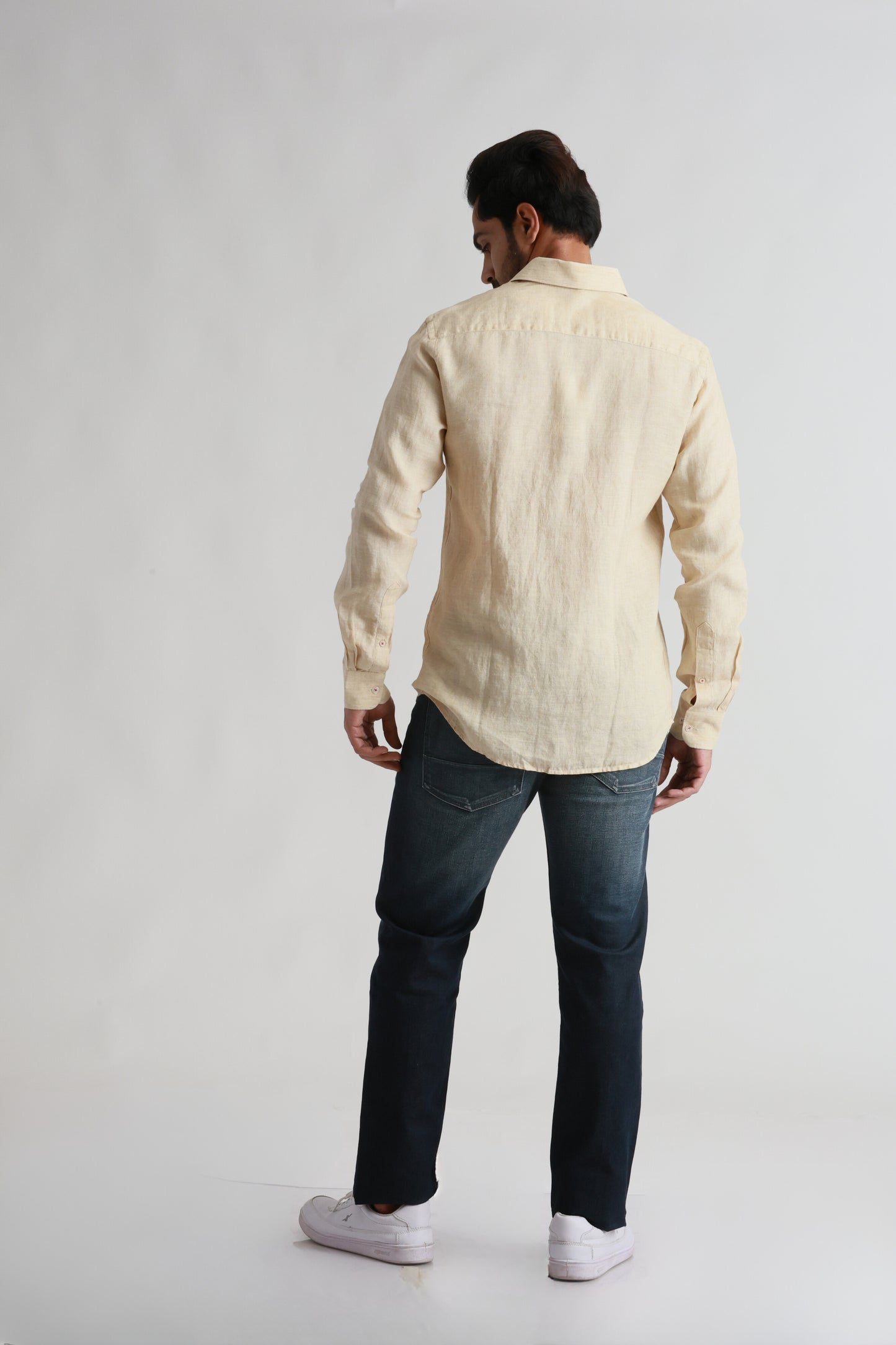 Beige linen shirt