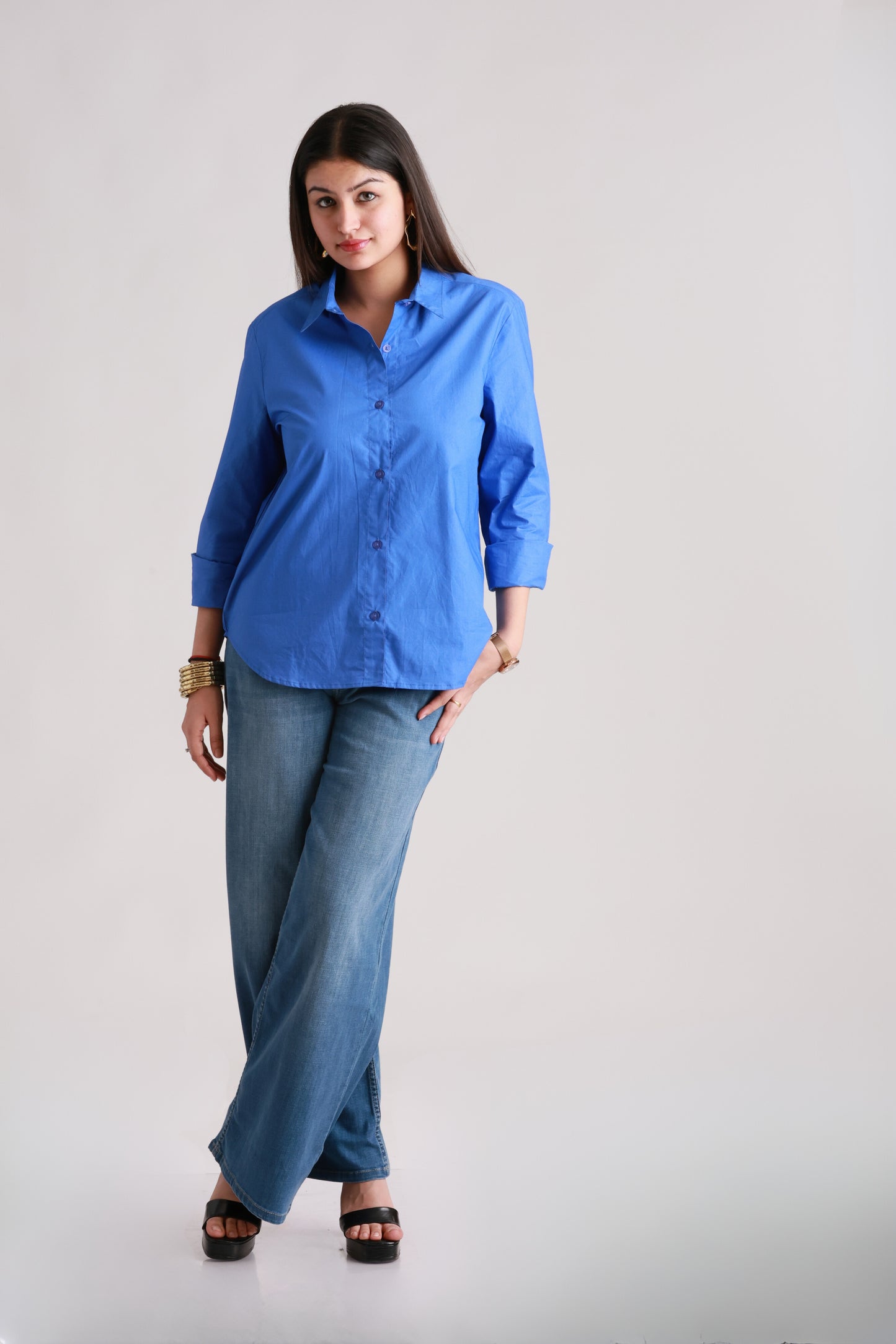 Blue Shirt Poplin