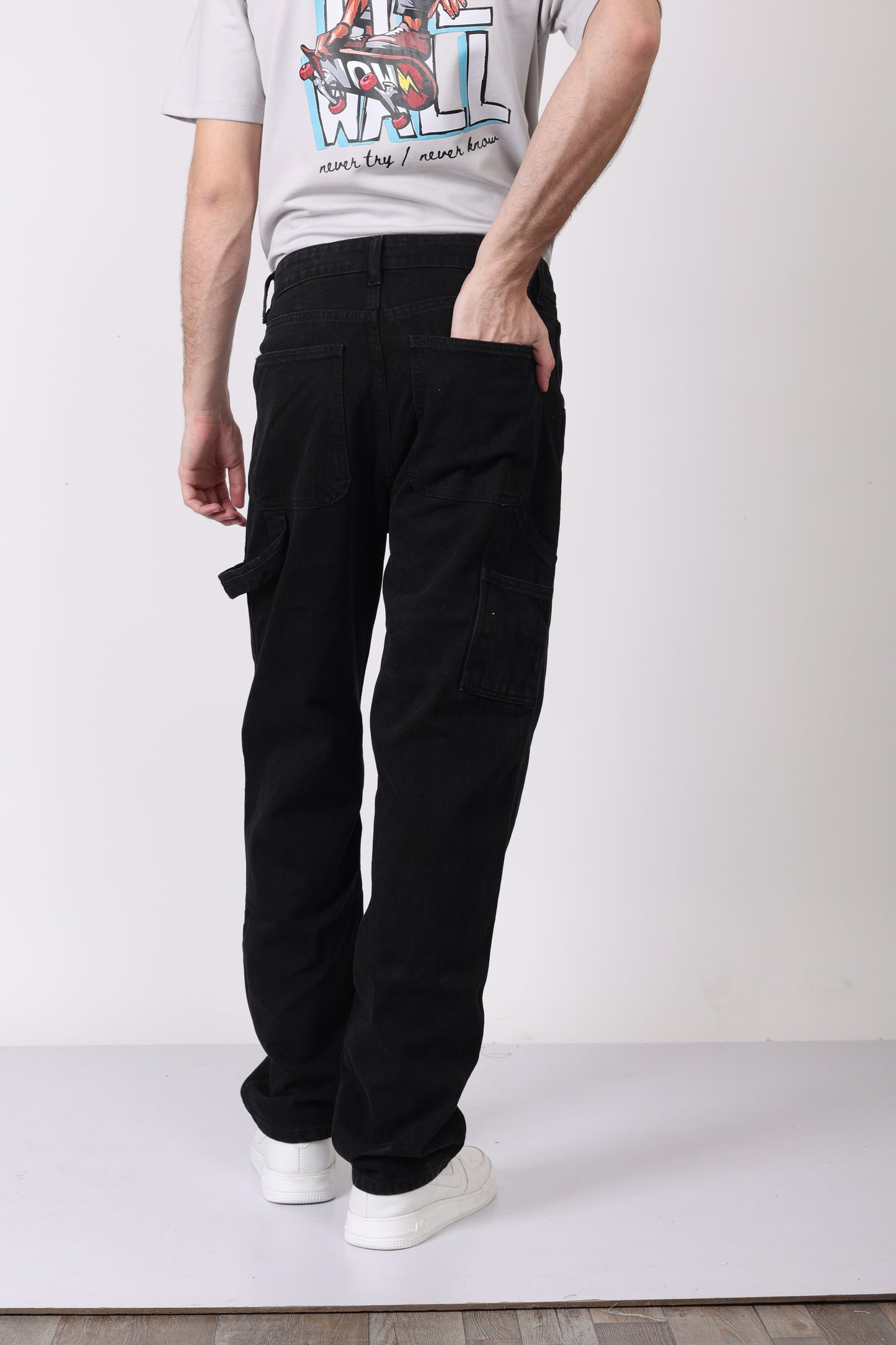 Black Cargo Denim