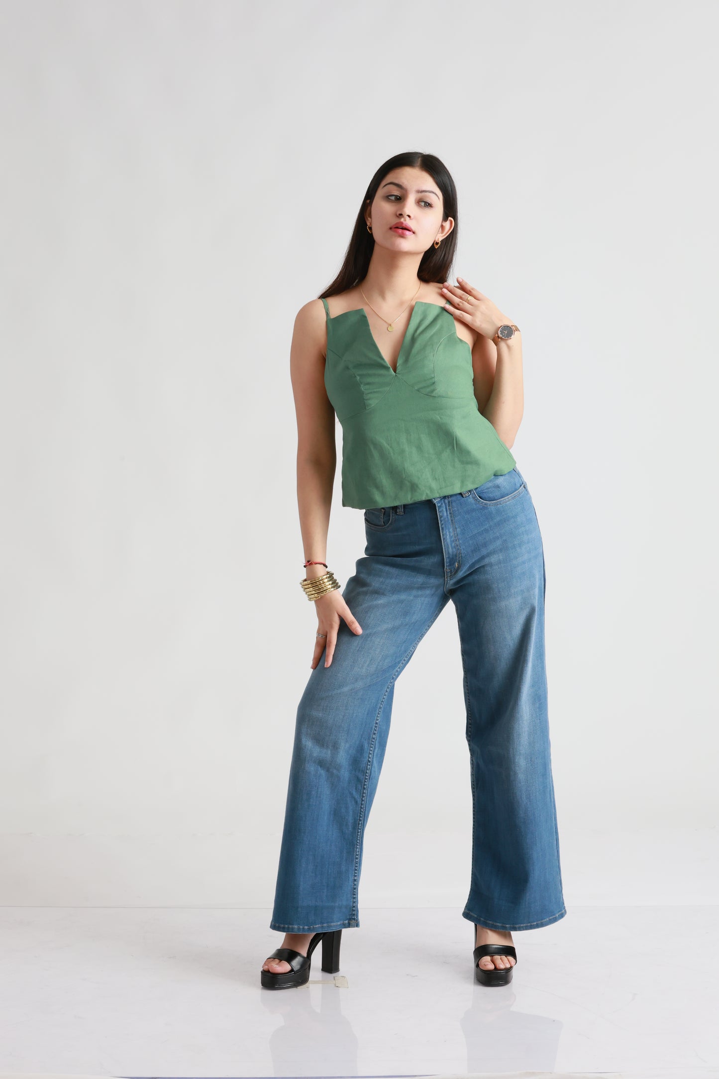 Green Cotton Top