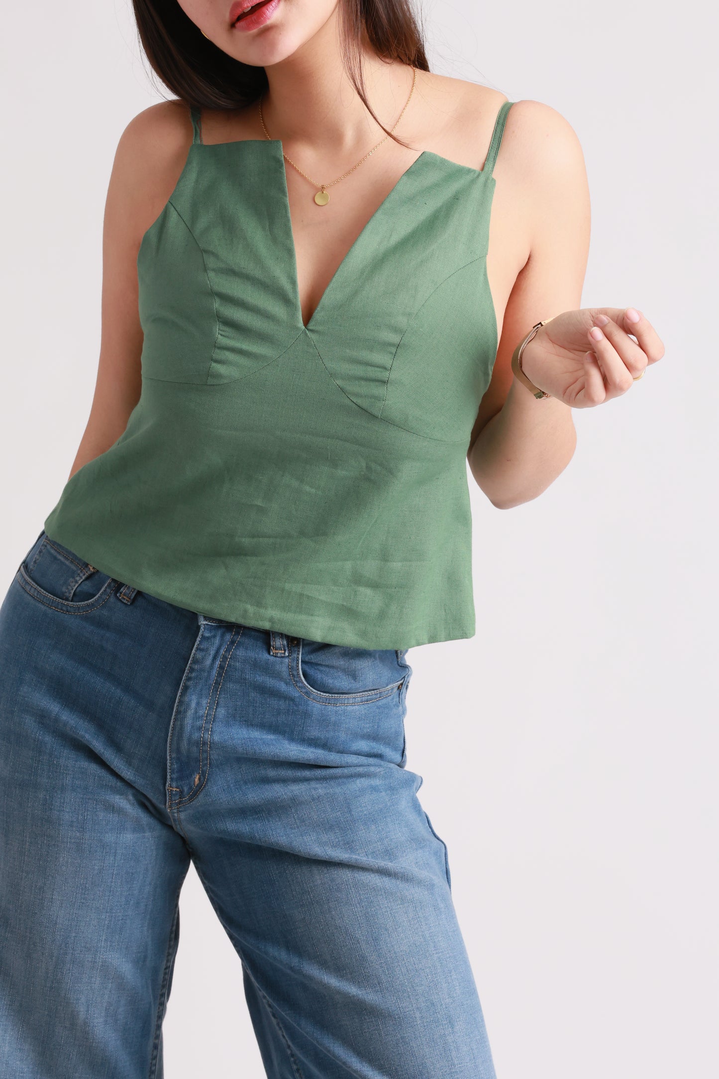 Green Cotton Top
