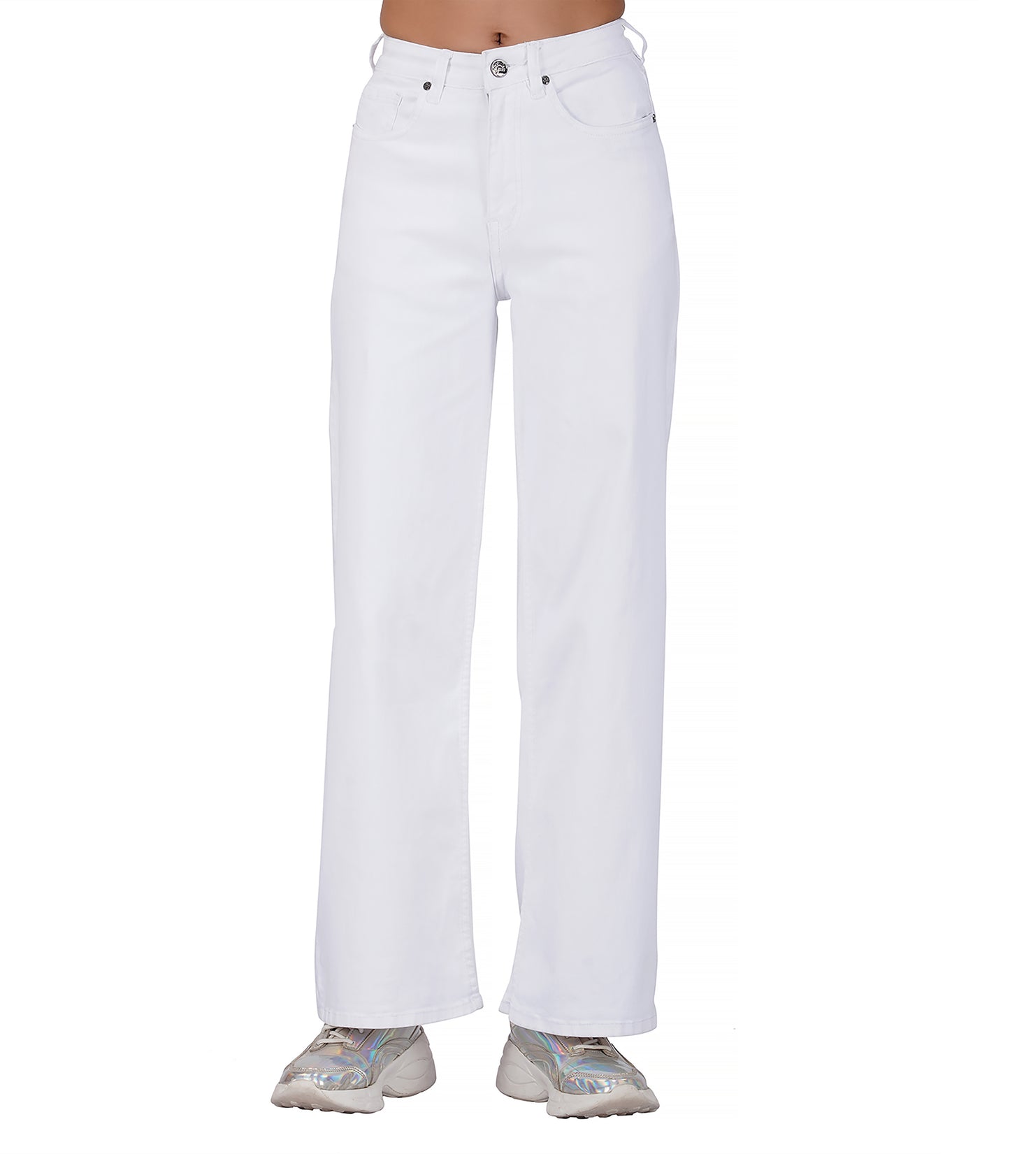 White Flared denim