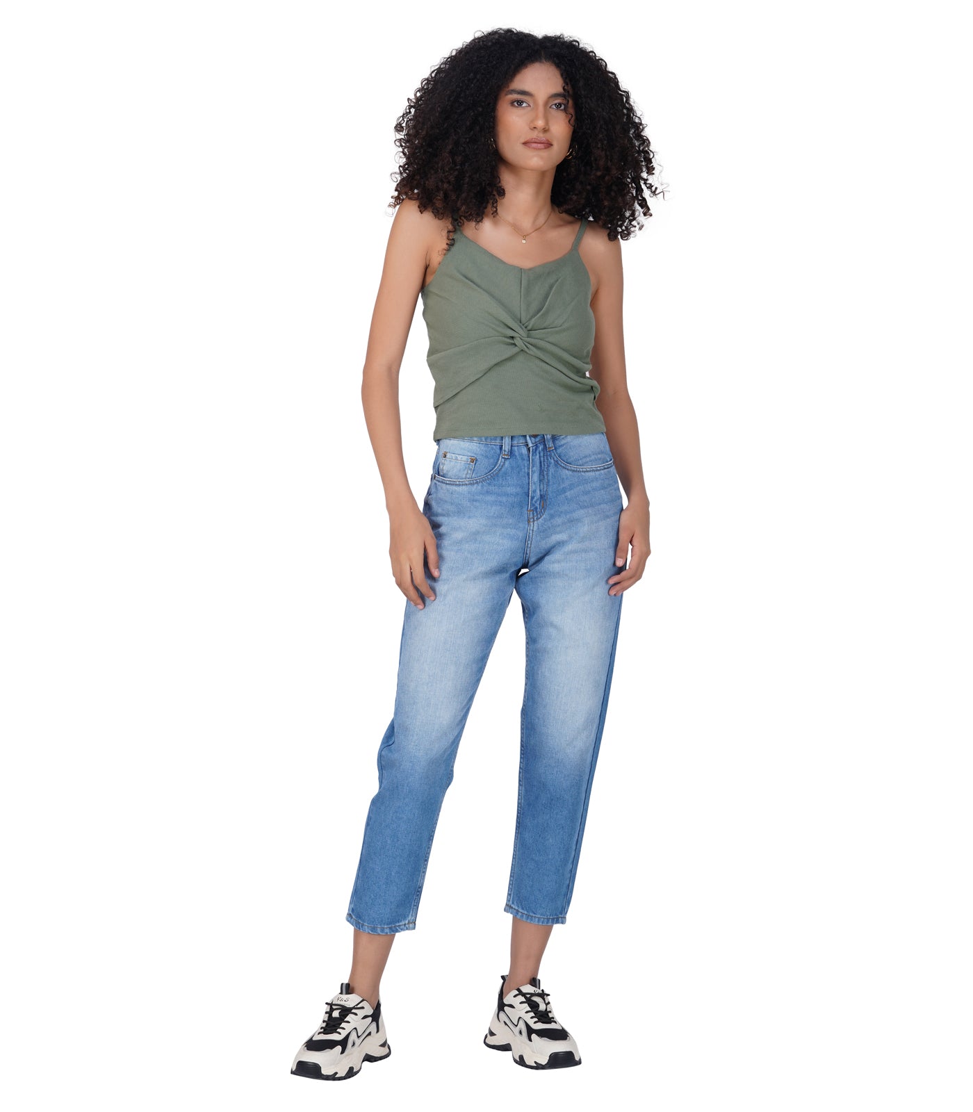 Wash ankle length denim