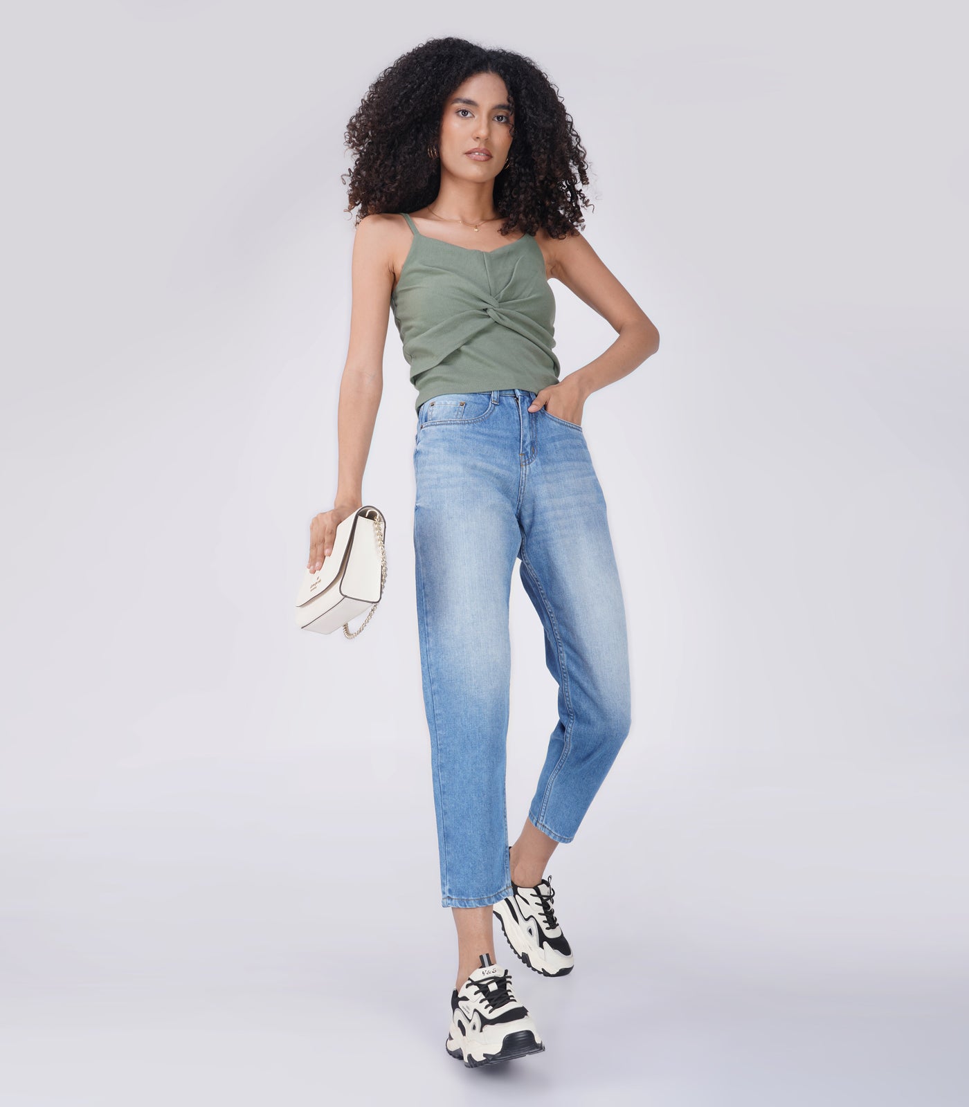 Wash ankle length denim