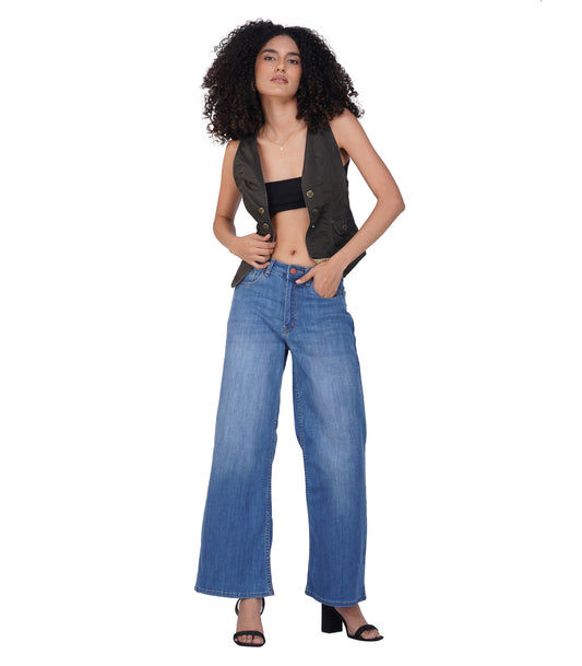 Wide leg denim
