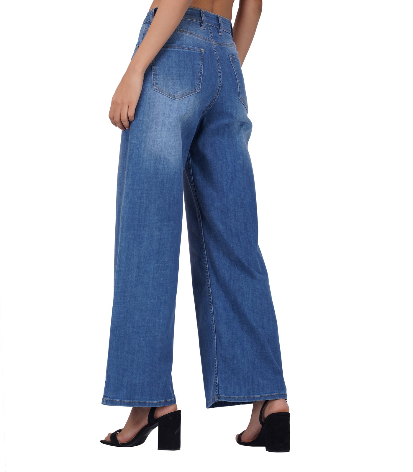 Wide leg denim