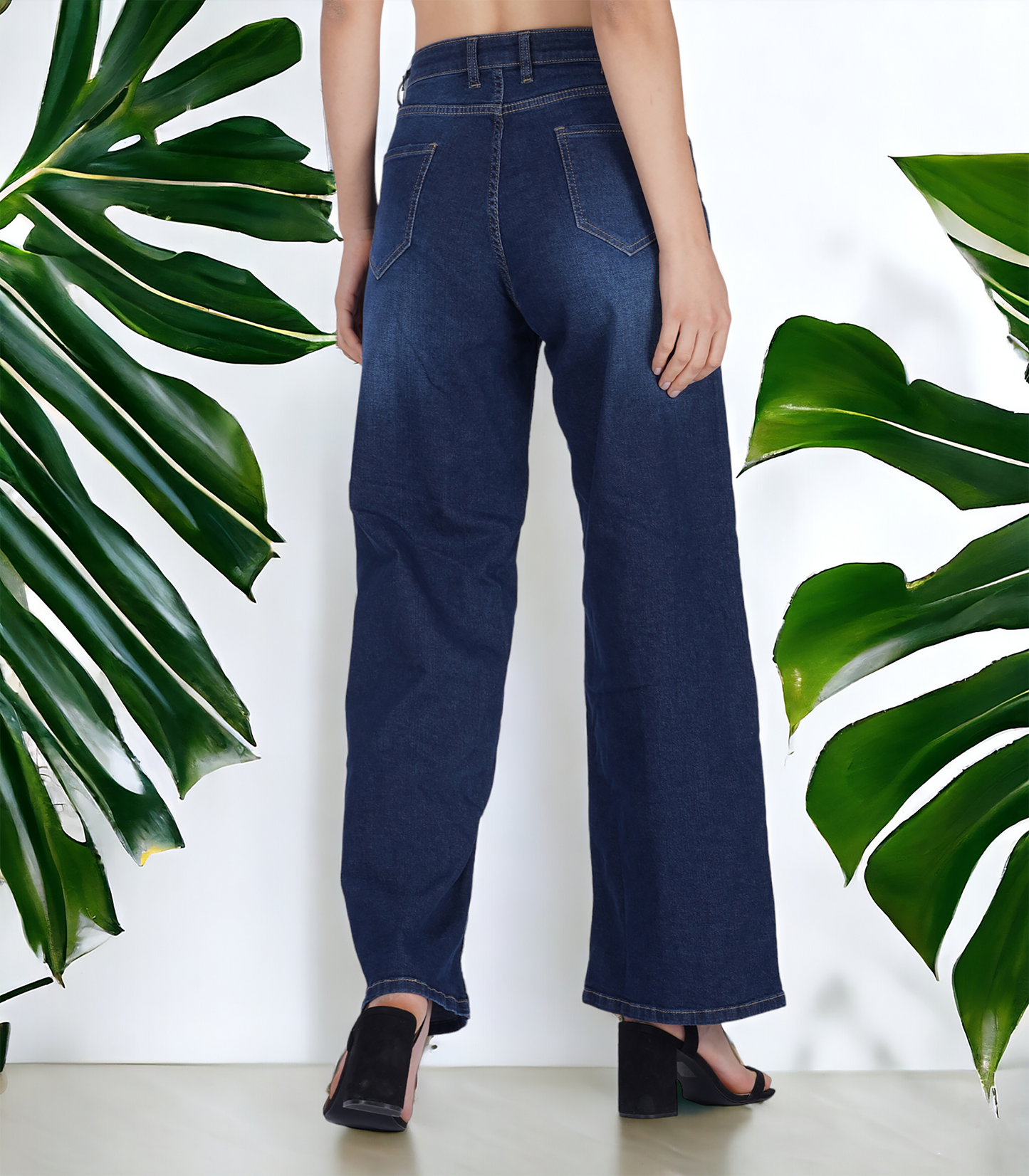 Deep Blue wide leg denim