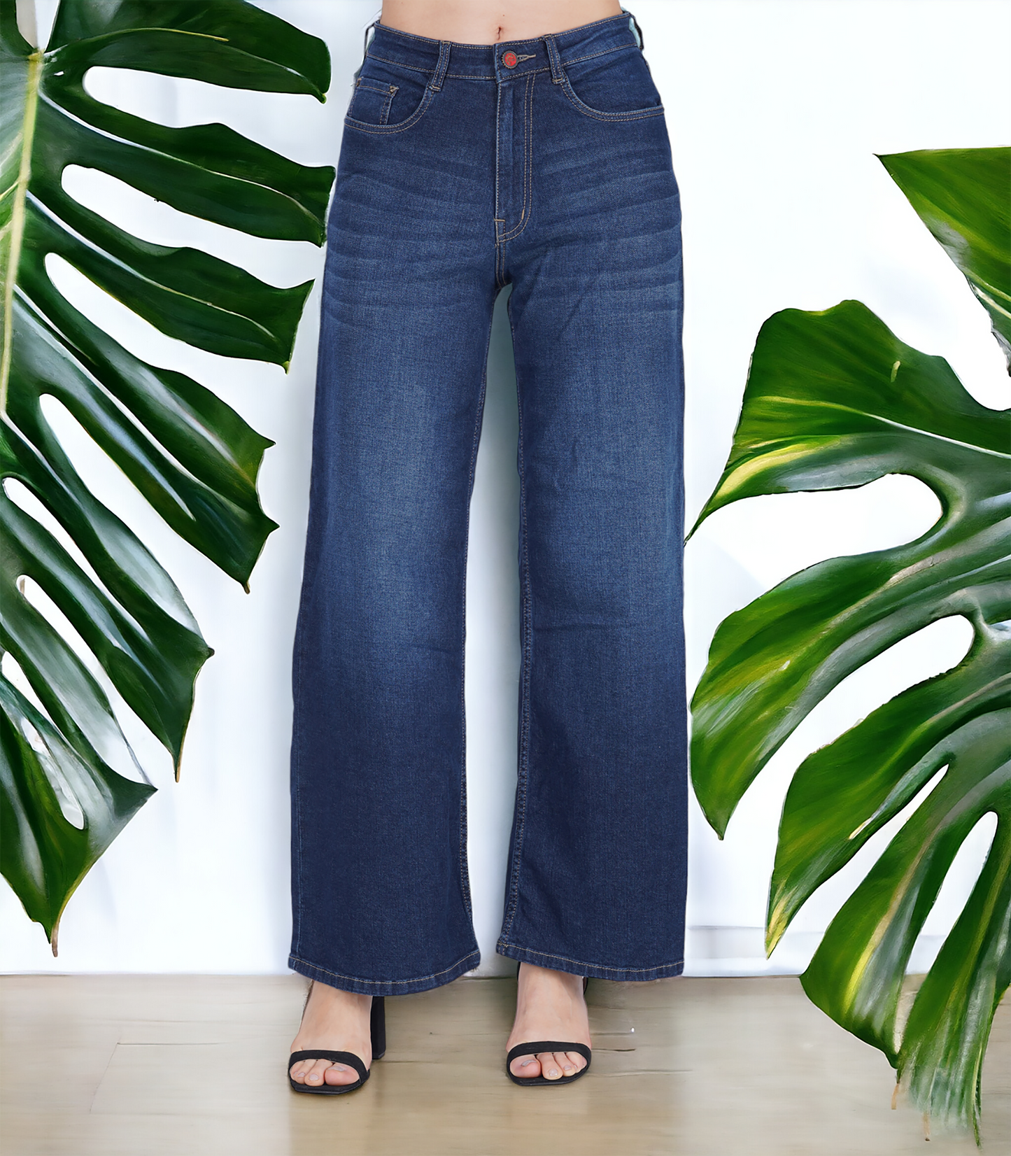 Deep Blue wide leg denim