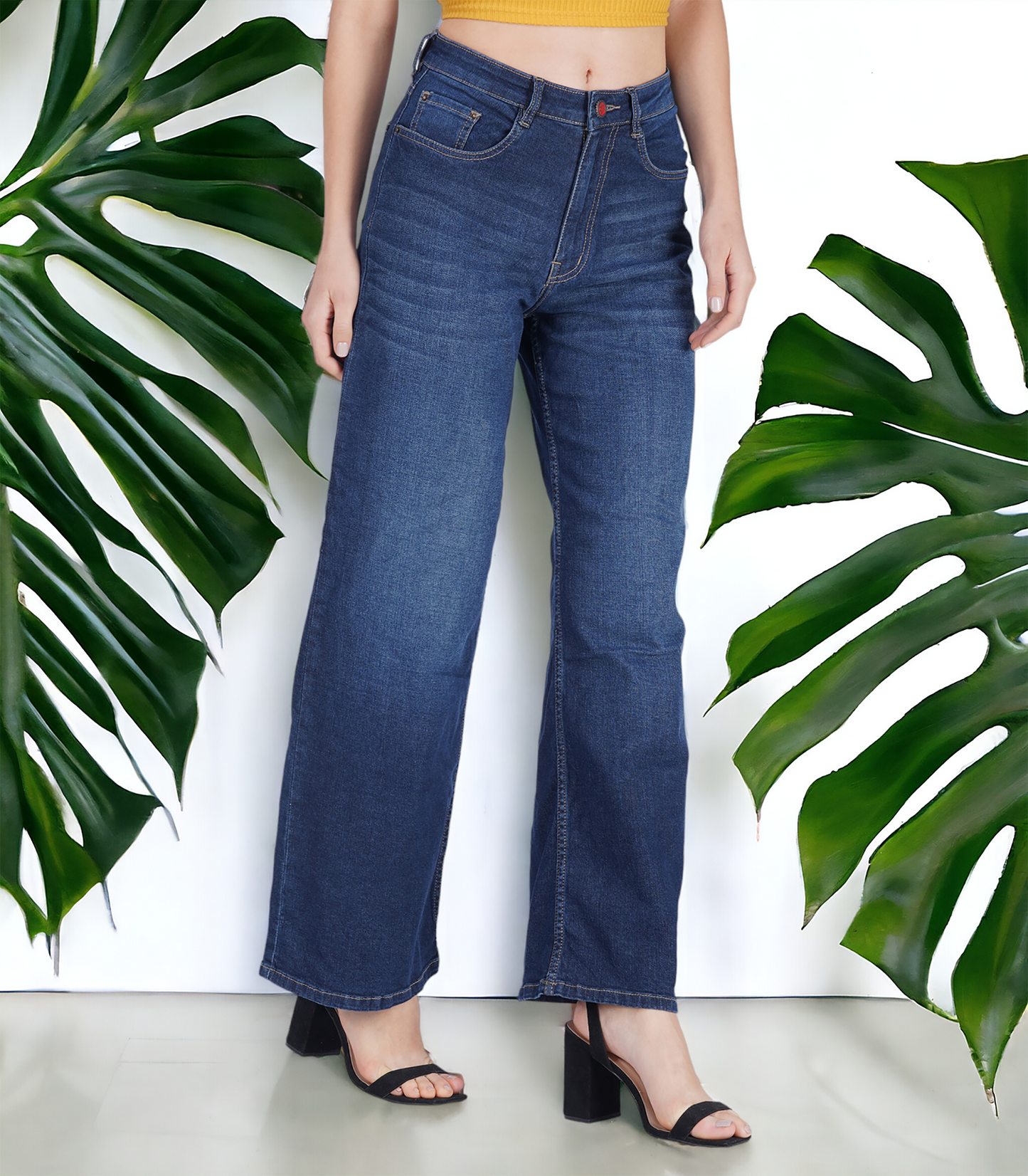 Deep Blue wide leg denim