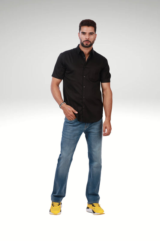 Half Sleeve Black Shirt