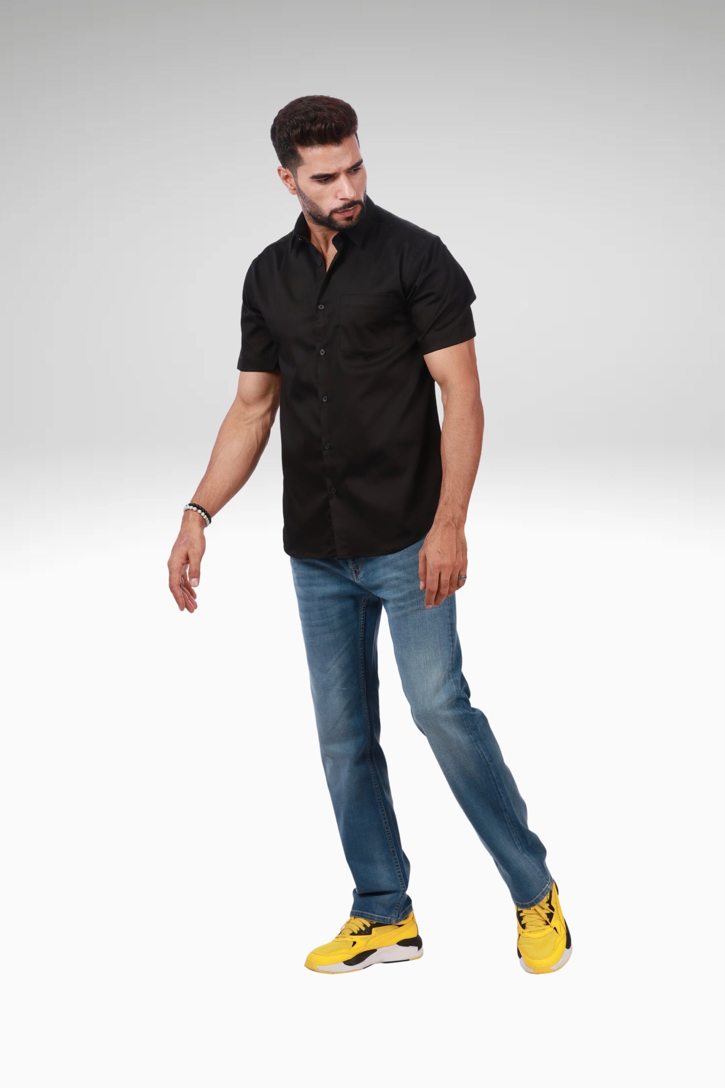 Half Sleeve Black Shirt