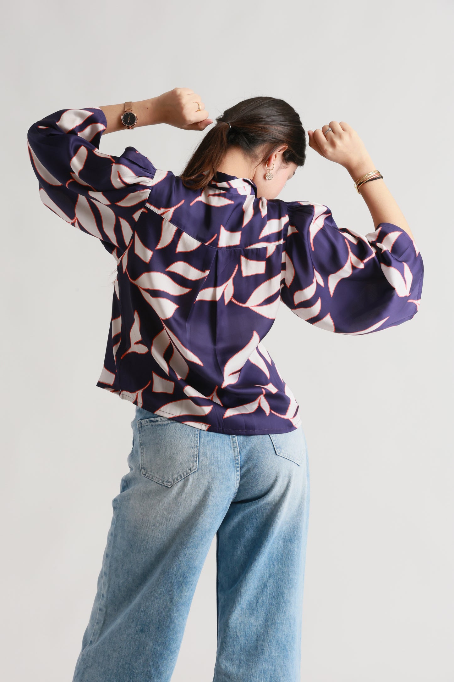 Violet Satin Shirt