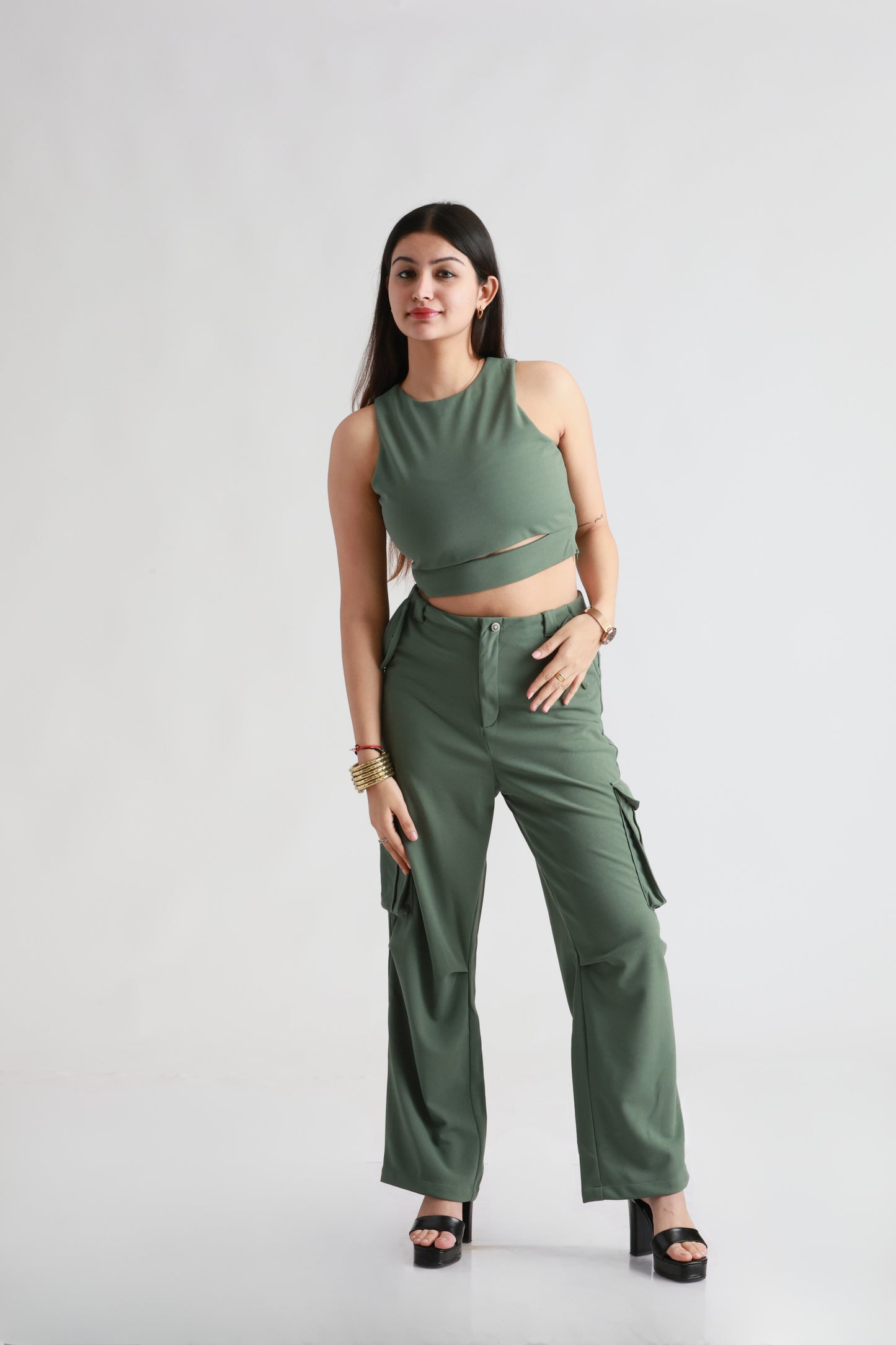 Green Slit top
