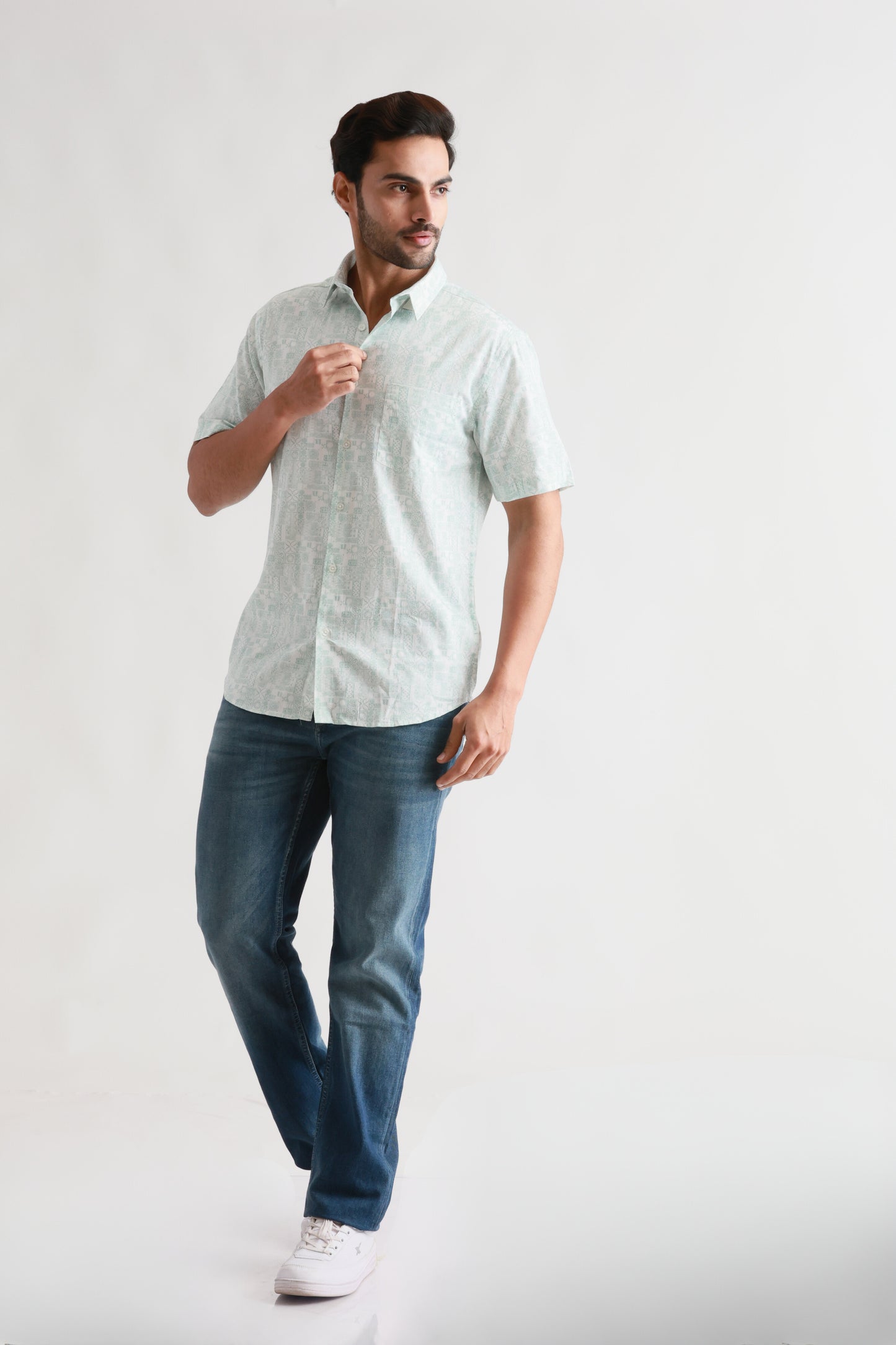 Printed White shirt