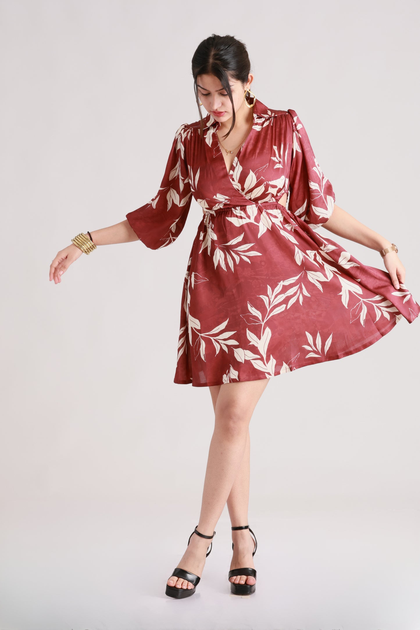 Tropical Brown Dress