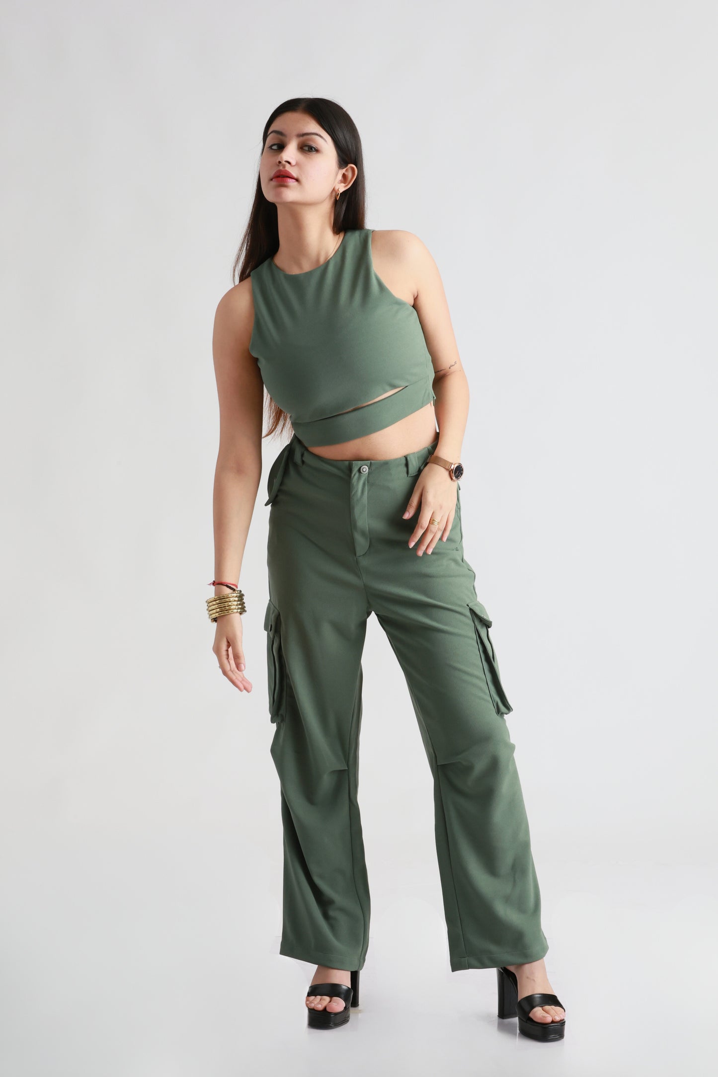 Green Slit top