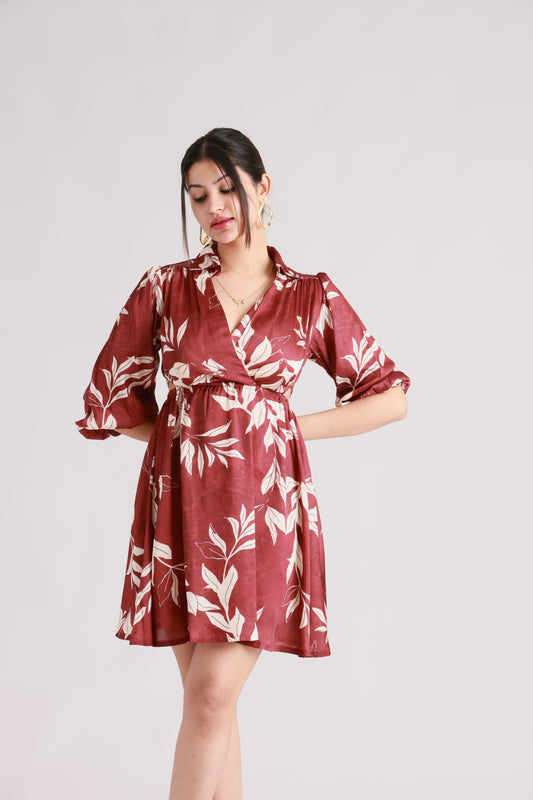 Tropical Brown Dress