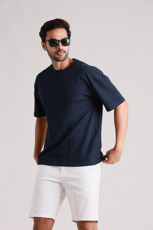 Navy Blue Oversized Tshirt