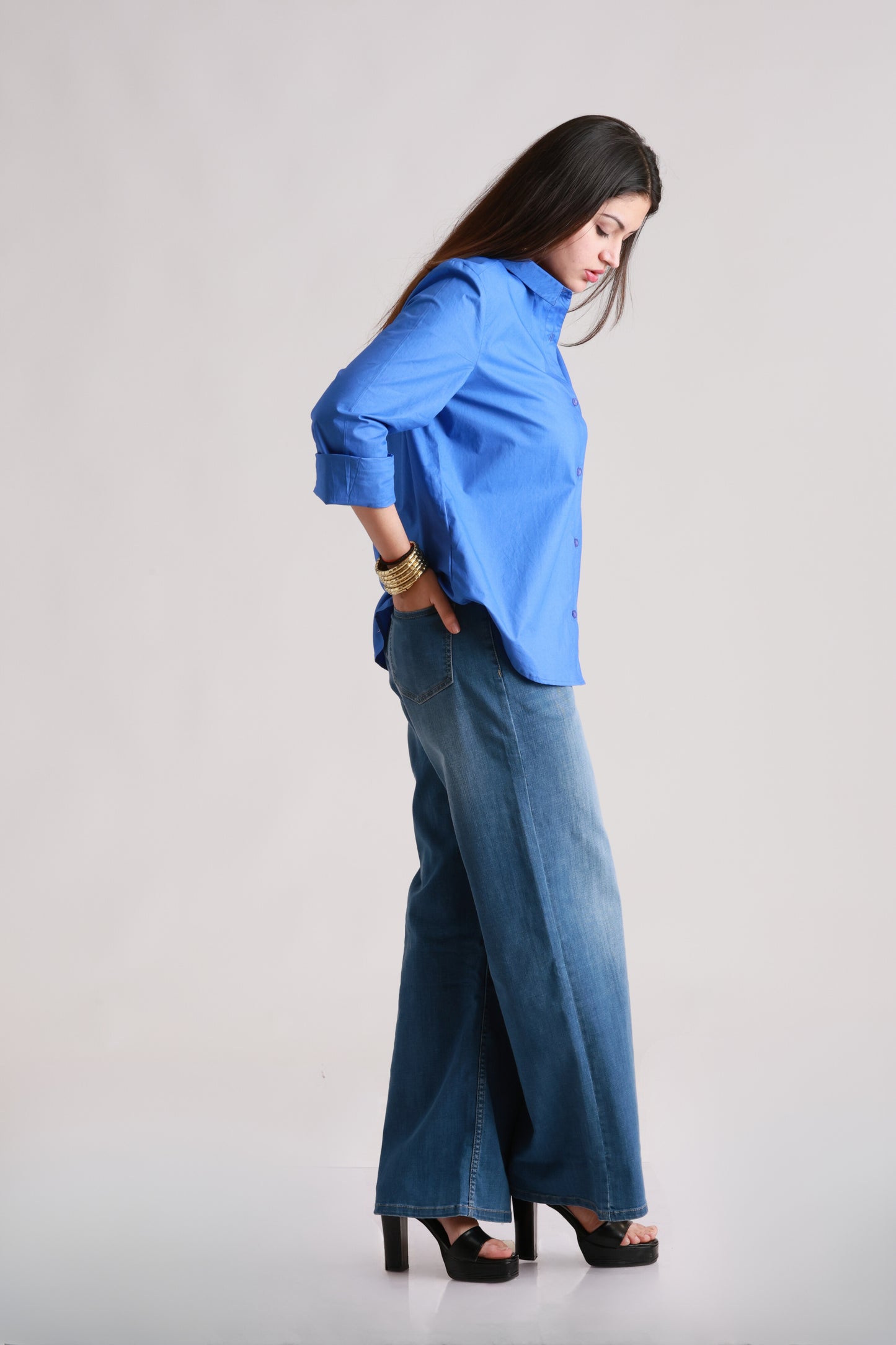 Blue Shirt Poplin