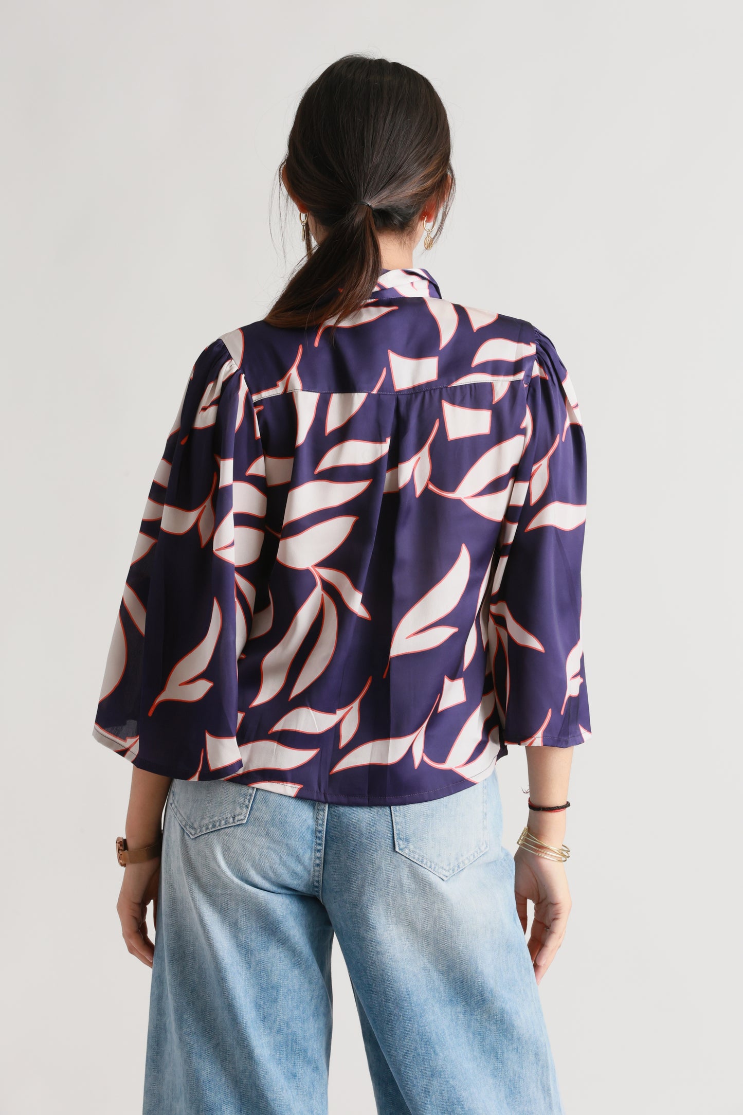 Violet Satin Shirt