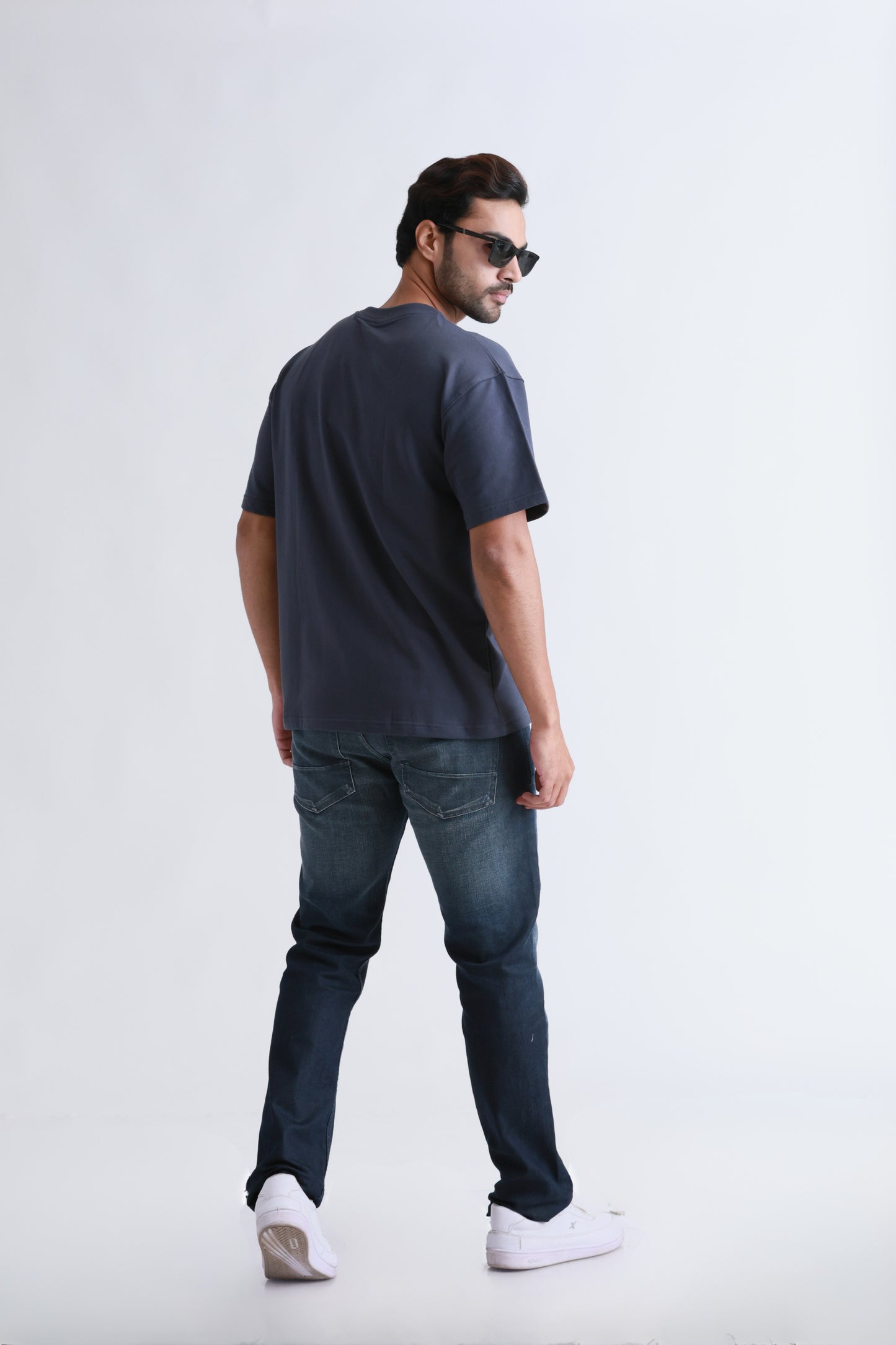 Printed Grey Oversized Tshirt