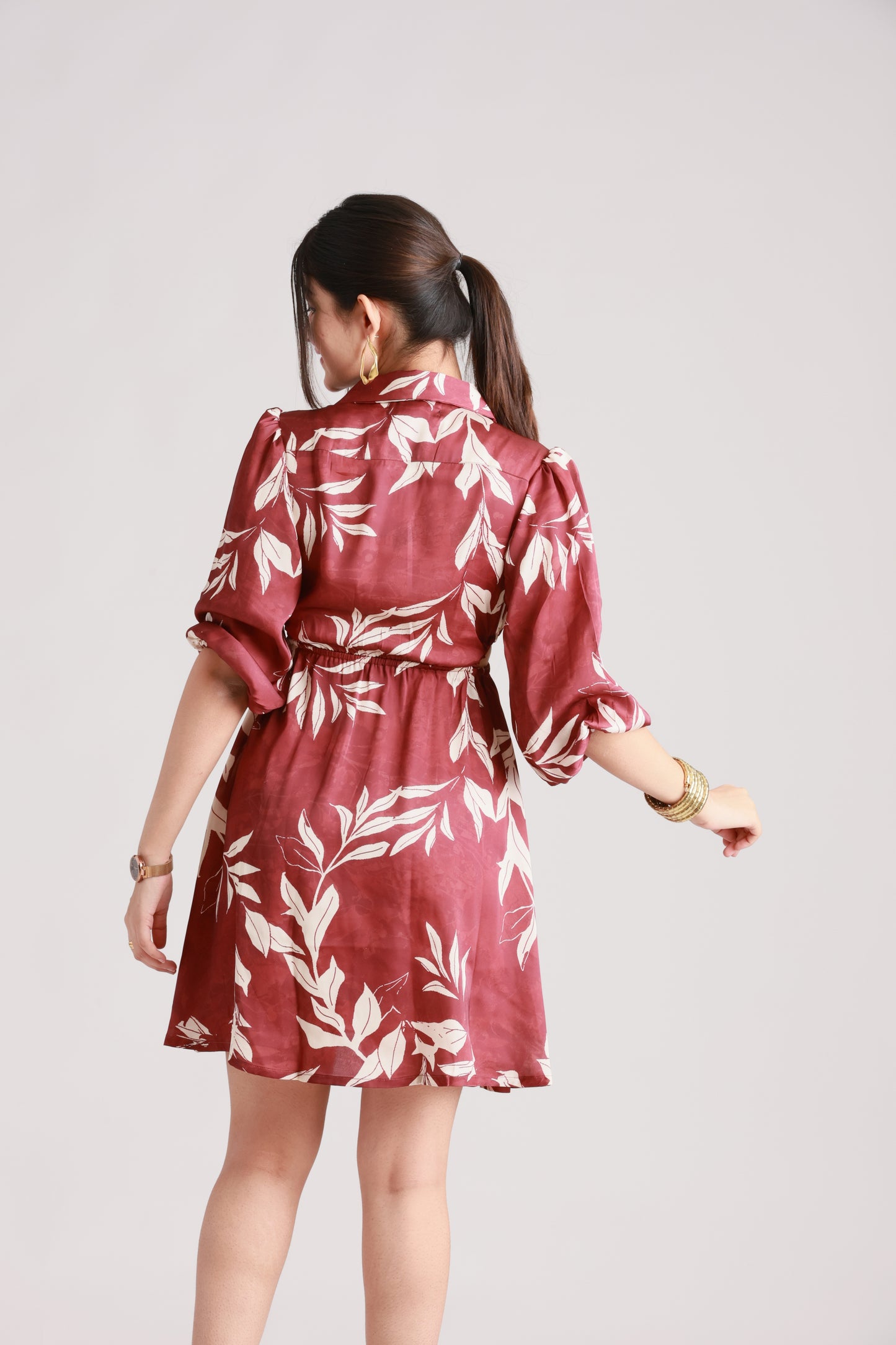 Tropical Brown Dress