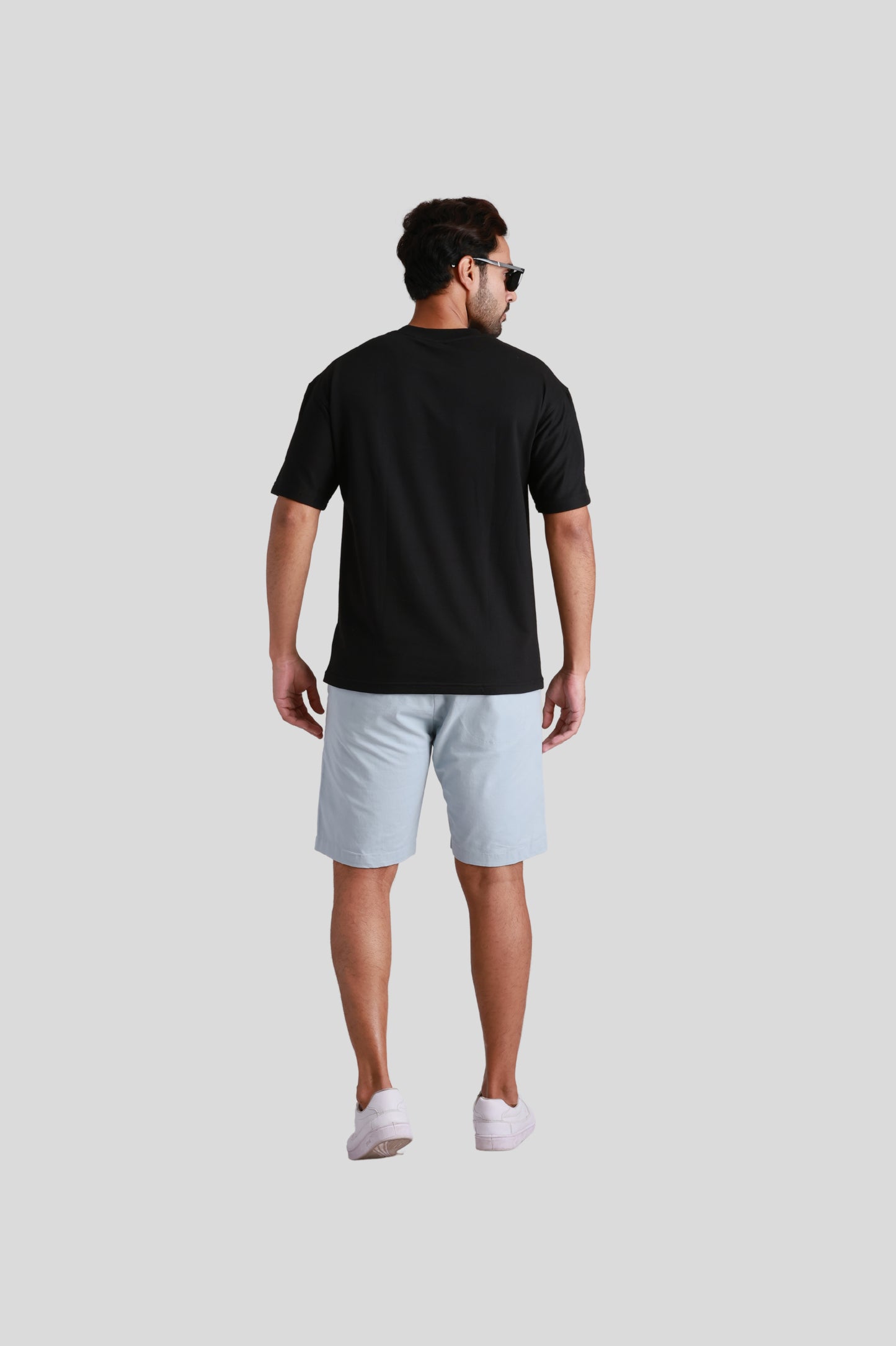 Printed Oversized Black T-shirt