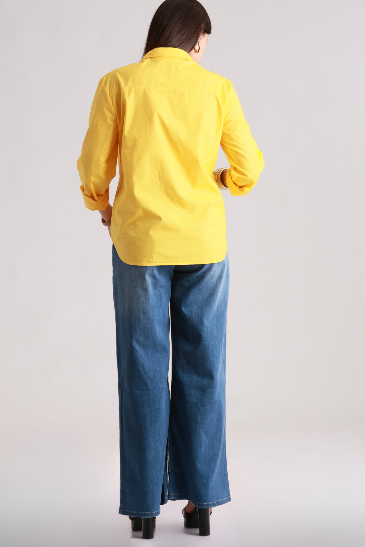 YELLOW POPLIN SHIRT