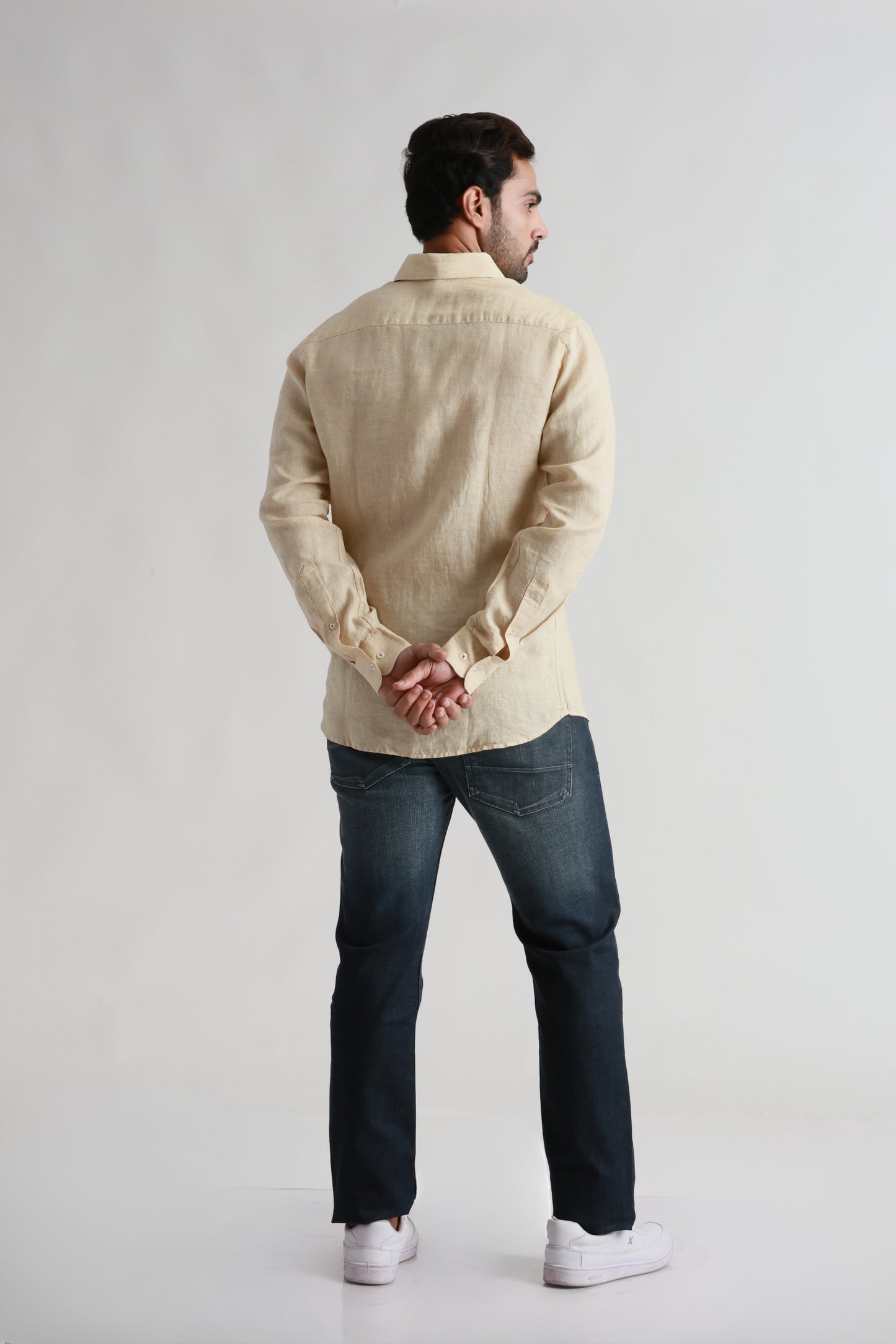 Beige linen shirt